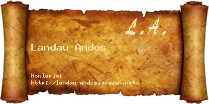Landau Andos névjegykártya